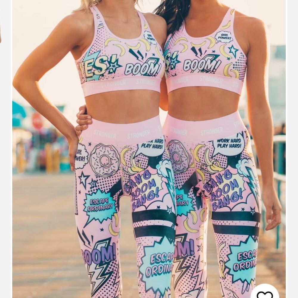 Stronger the Label Punch Pink Workout Set